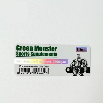 光沢のあるガラスバイアルのラベルは、注射バイアル用のシピオン酸塩 250mg 10ML をテストします