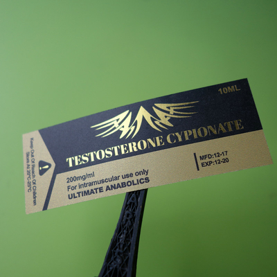 光沢のあるオイルプルーフ金箔 10ml アナボリックバイアルステッカー