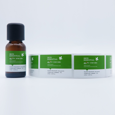 白い PVC 10 ml バイアル Pantone 粘着ステッカー ラベル