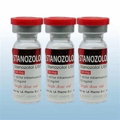 赤いレーザー効果の上部が付いている注文の LA ファーマ Winstrol 10ml バイアル ラベル